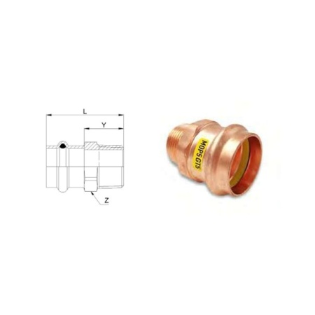 Aespres Uniko Gas adapter male 1/2"x15