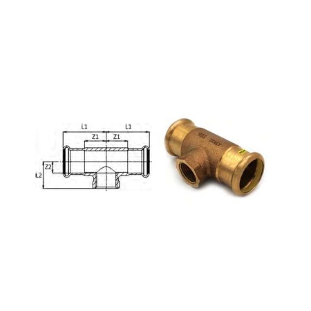 Aespres Gas branch tee female 1/2"x18