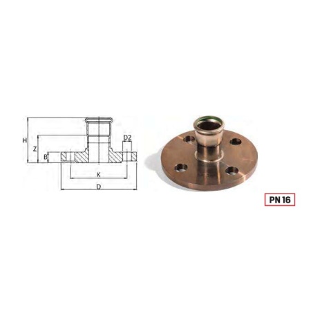 Marinepres adaptor flange diameter  108 PN16