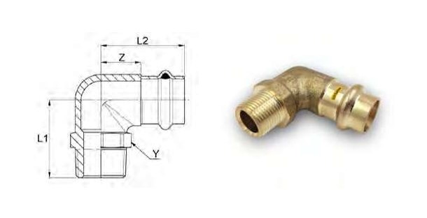 Aespres Gas Uniko ang. adap. M 3/4"x18