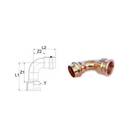 Aespres Uniko elbow 90 graden FF 3/8"x15