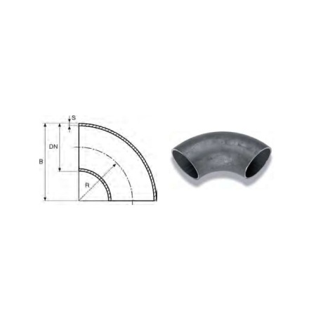 Welded elbow 3D90 graden 42,4x2,6