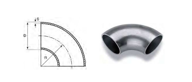 Elbow 3D 90 graden 26,9x2 AISI 304L