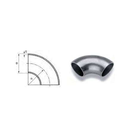 Elbow 3D 90 graden 48,3x2 AISI 316L