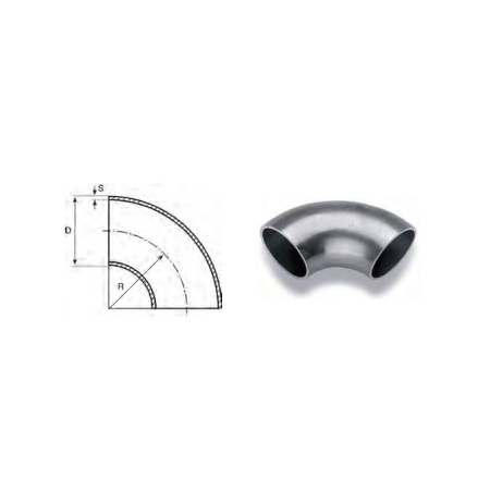 Elbow 3D 90 graden 48,3x3 AISI 316L