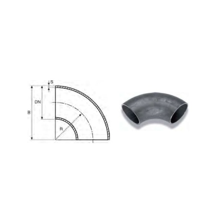 Seamless elbow 3D 90 graden 48,3x2,6