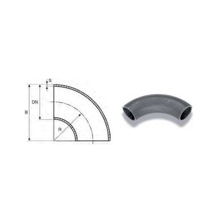 Seamless elbow 5D 90 graden 48,3x2,6