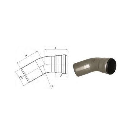 Elbow 30 graden Dn 80 316L