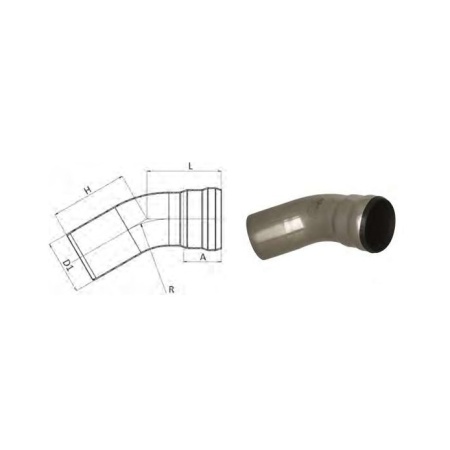 Elbow short radius 30 graden Dn 100 316L