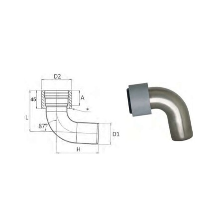 Deck / bulkhead pen M3 Dn 100 Fe42 316L