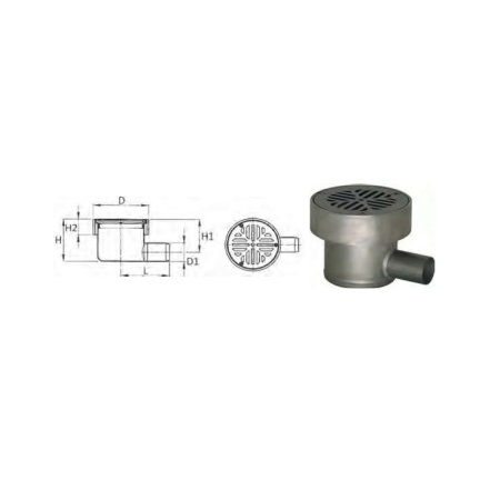 Scupper/weld oriz. out. Dn100 N/T. 316L