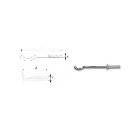 2 galvanized brackets M2-4 10,7x205