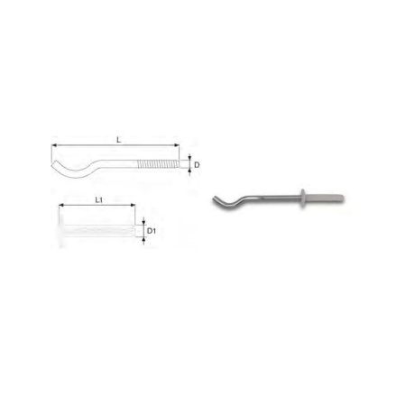 2 galvanized brackets M4-6 10,7x245