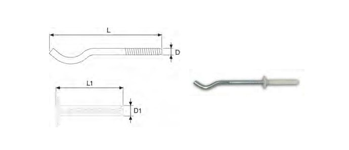 2 galvanized brackets MA 8,8x170