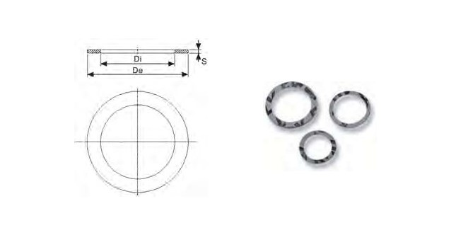 Gasket without asbestos DE 48 1" 2 mm