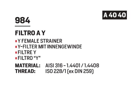 Y-strainer 1"1/4 AISI316 - Afbeelding 2