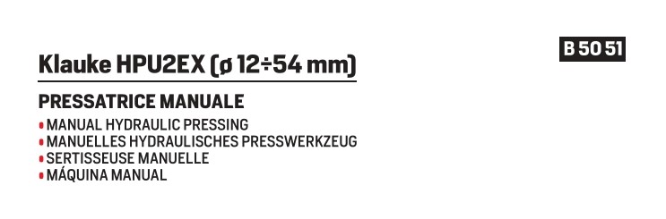 Manual hydraulic pressing tool HPU2EX - Afbeelding 2