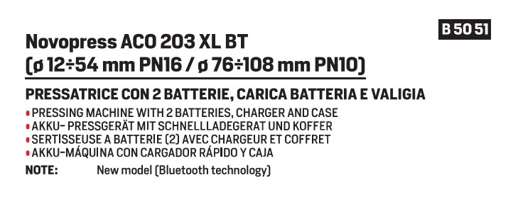 Novopress press tool ACO203 XL BT 2 bat. - Afbeelding 2